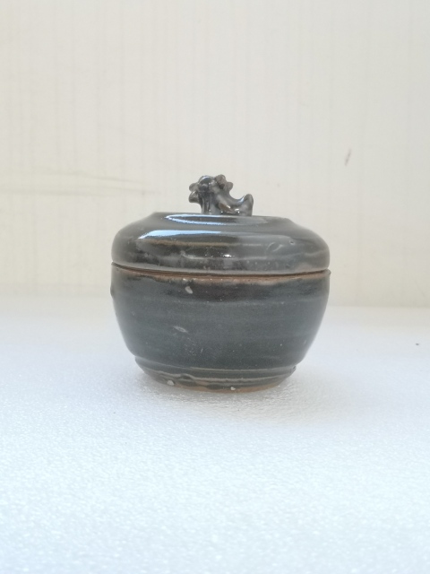 古玩陶瓷磁州窯黑釉蓋缸拍賣,當前價格398元