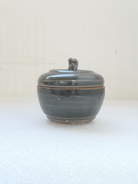 古玩陶瓷磁州窯黑釉蓋缸拍賣,當前價格398元