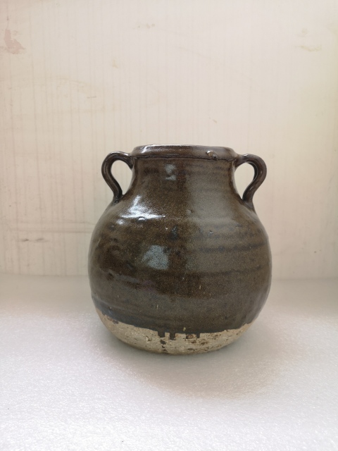 古玩陶瓷磁州窯茶葉末釉雙系罐拍賣,當(dāng)前價(jià)格680元