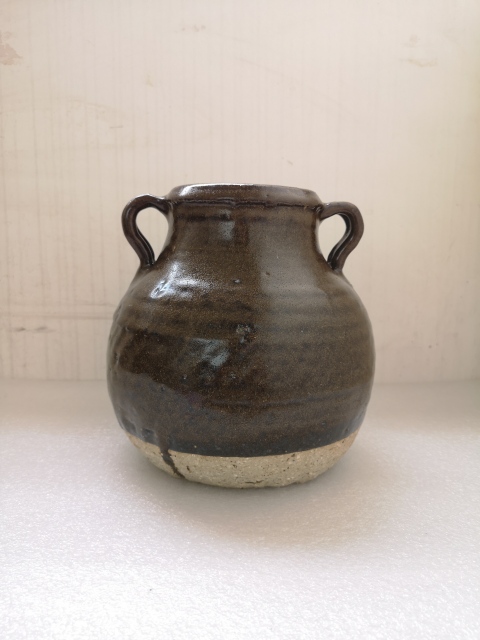 古玩陶瓷磁州窯茶葉末釉雙系罐拍賣,當(dāng)前價(jià)格680元