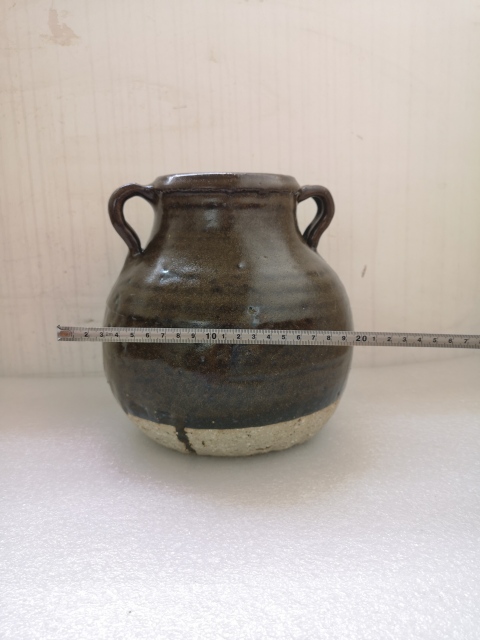 古玩陶瓷磁州窯茶葉末釉雙系罐拍賣,當(dāng)前價(jià)格680元