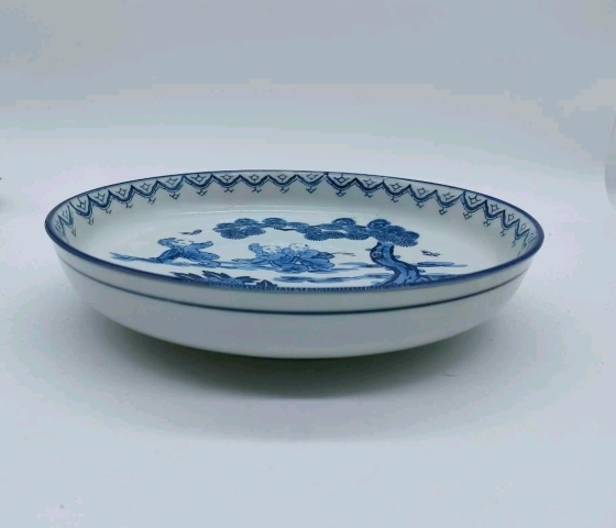 古玩陶瓷六十至八十年代嬰戲紋青花盤拍賣,當(dāng)前價格350元