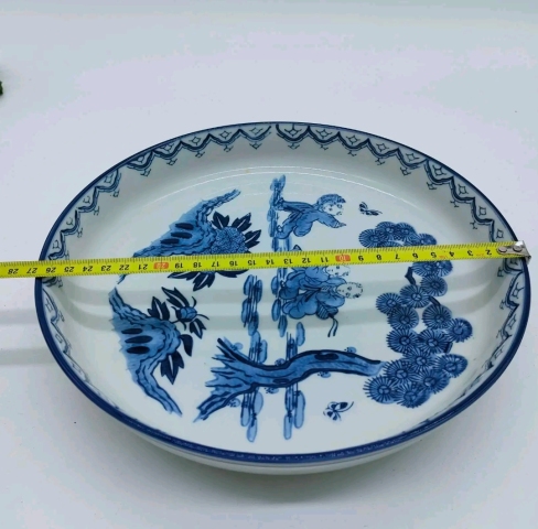 古玩陶瓷六十至八十年代嬰戲紋青花盤拍賣,當(dāng)前價格350元