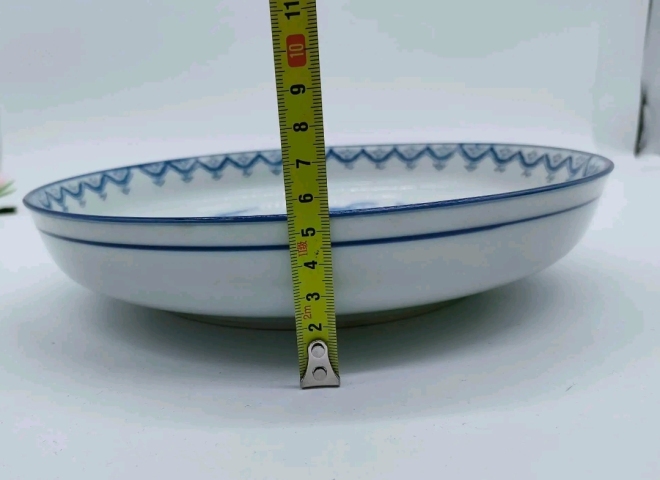 古玩陶瓷六十至八十年代嬰戲紋青花盤拍賣,當(dāng)前價格350元