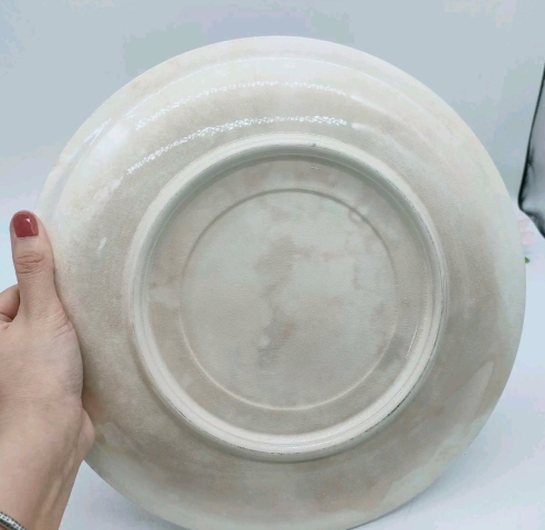 古玩陶瓷六十至八十年代青花嬰戲紋盤拍賣，當前價格298元