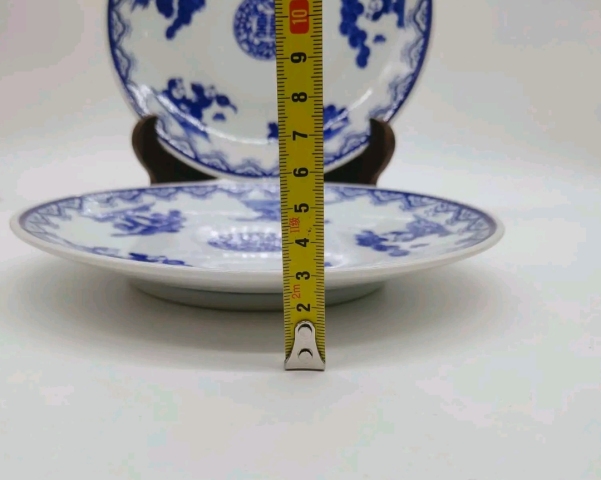 古玩陶瓷六十至八十年代嬰戲紋青花盤拍賣,當前價格320元