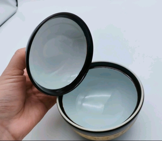 古玩陶瓷六十年代至八十年代黑釉描金蓋碗拍賣,當(dāng)前價(jià)格398元
