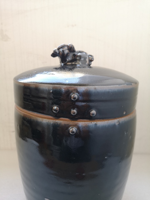 古玩陶瓷磁州窯黑釉蓋缸拍賣,當前價格1688元
