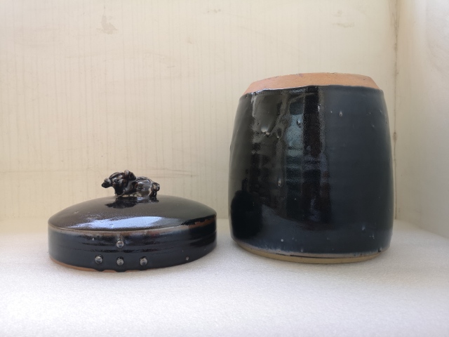 古玩陶瓷磁州窯黑釉蓋缸拍賣,當前價格1688元