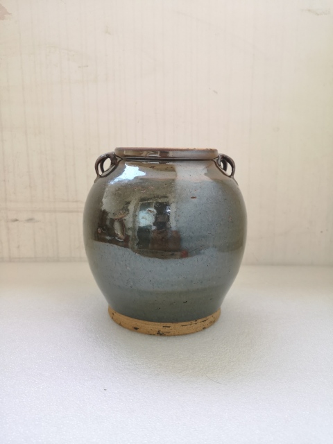 古玩陶瓷清代磁州窯系四系罐拍賣，當前價格450元