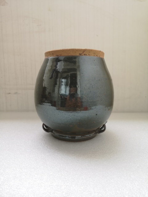 古玩陶瓷清代磁州窯系四系罐拍賣，當前價格450元