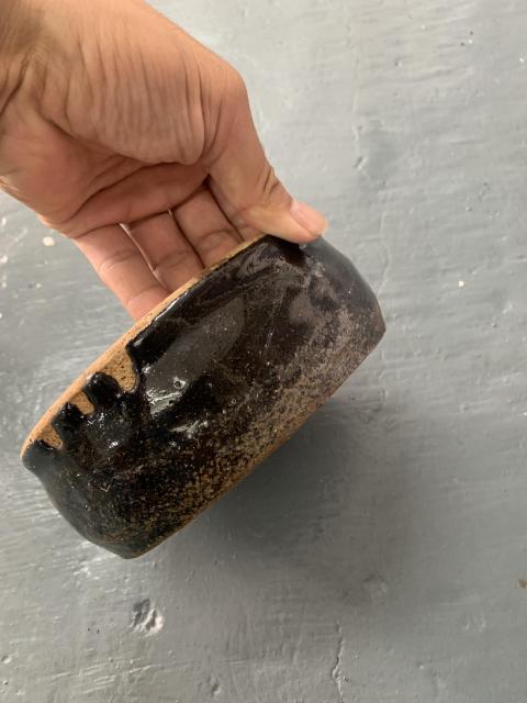 古玩陶瓷清代醬釉擂缽拍賣,當前價格2500元