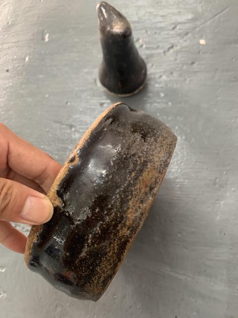 古玩陶瓷清代醬釉擂缽拍賣,當前價格2500元