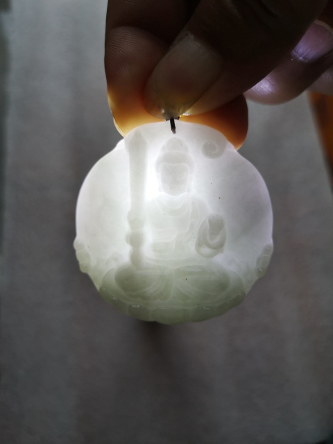 古玩玉器文殊菩薩牌子拍賣,當前價格450元