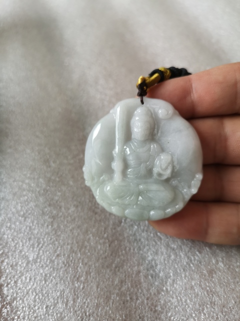 古玩玉器文殊菩薩牌子拍賣,當前價格450元