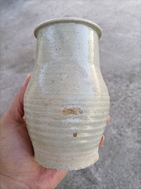 古玩陶瓷青白釉唇口罐拍賣(mài)，當(dāng)前價(jià)格450元