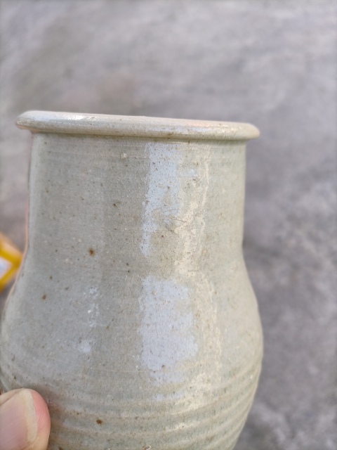 古玩陶瓷青白釉唇口罐拍賣(mài)，當(dāng)前價(jià)格450元