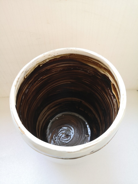 古玩陶瓷晚清磁州窯褐彩缸拍賣(mài),當(dāng)前價(jià)格450元