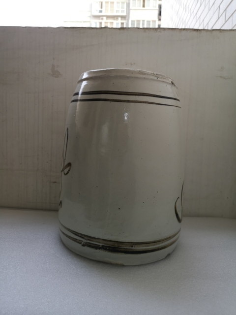 古玩陶瓷晚清磁州窯褐彩缸拍賣(mài),當(dāng)前價(jià)格450元