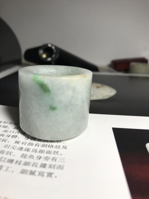 古玩玉器清代翡翠扳指拍賣，當前價格2400元