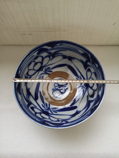 古玩陶瓷清代磁州窯青花花卉紋碗拍賣,當前價格850元