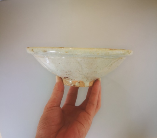 古玩陶瓷宋代.青白釉刻仰蓮瓣紋斗笠碗拍賣,當前價格1298元