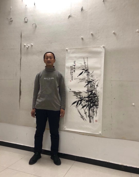 古玩字畫國家一級美術師林永發精品水墨寫意圖軸 清竹風雅拍賣,當前價格1288元