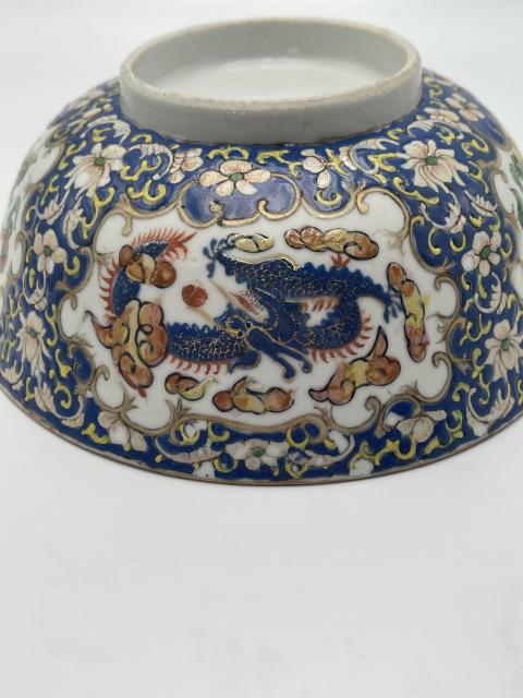 古玩陶瓷晚清料彩獅子大碗拍賣，當前價格15000元