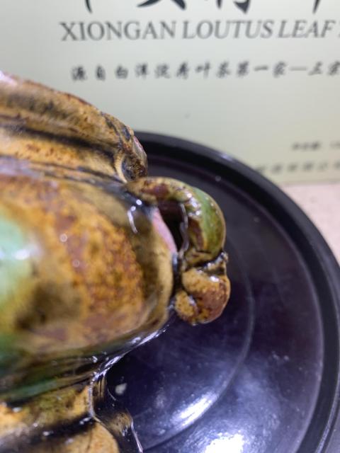 古玩陶瓷明三彩麒麟紋雙耳爐拍賣,當前價格5858元