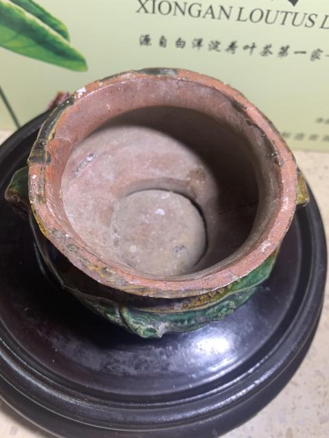 古玩陶瓷明三彩麒麟紋雙耳爐拍賣,當前價格5858元