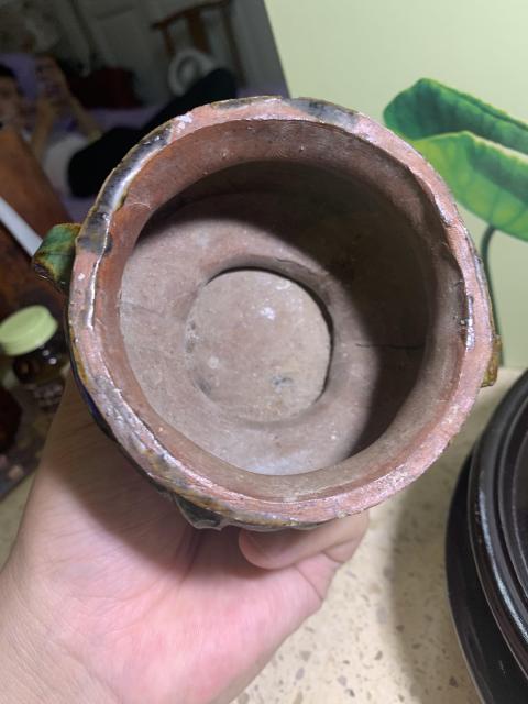 古玩陶瓷明三彩麒麟紋雙耳爐拍賣,當前價格5858元