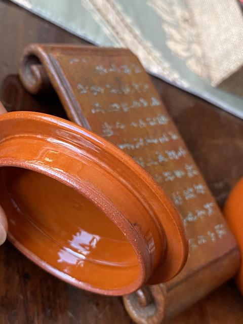 古玩陶瓷民國至創匯期桃扭蓋罐拍賣，當前價格850元