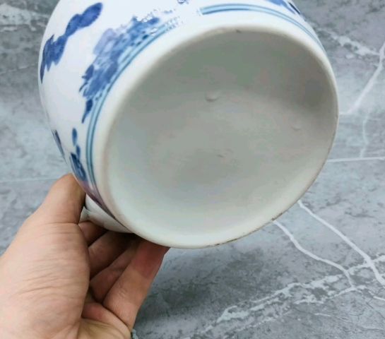 古玩陶瓷上世紀(jì)八十年代嬰戲紋青花提梁壺拍賣，當(dāng)前價(jià)格268元