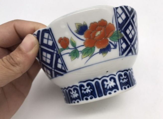 古玩陶瓷上世紀六十至八十年代花卉紋碗拍賣,當前價格150元
