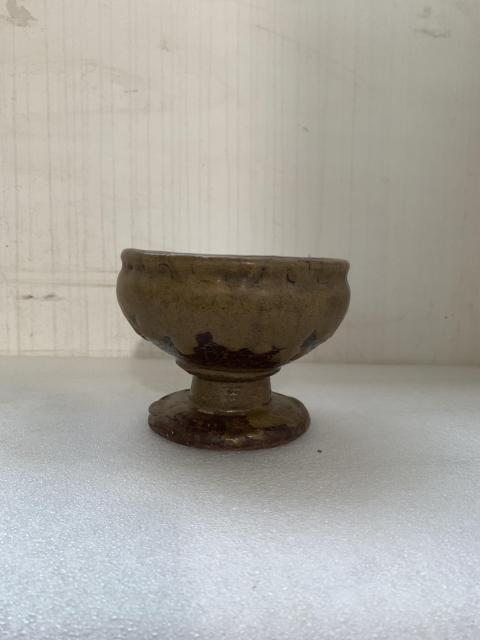 古玩陶瓷明代茶褐釉高足碗拍賣，當前價格850元