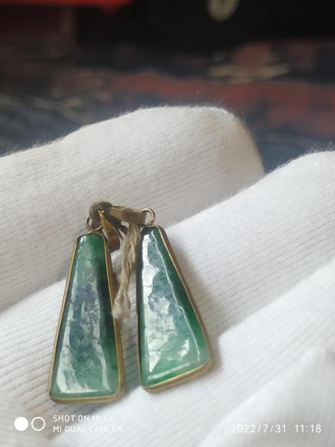 古玩玉器翠耳墜拍賣,當前價格600元