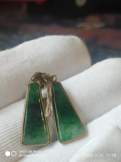 古玩玉器翠耳墜拍賣,當前價格600元