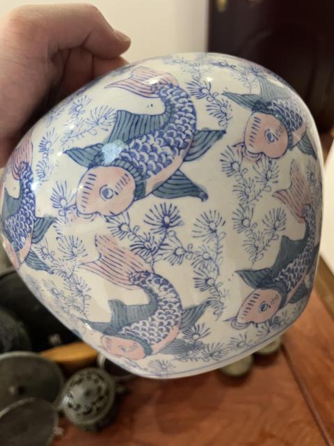 古玩陶瓷魚藻紋蓋罐拍賣,當(dāng)前價(jià)格299元