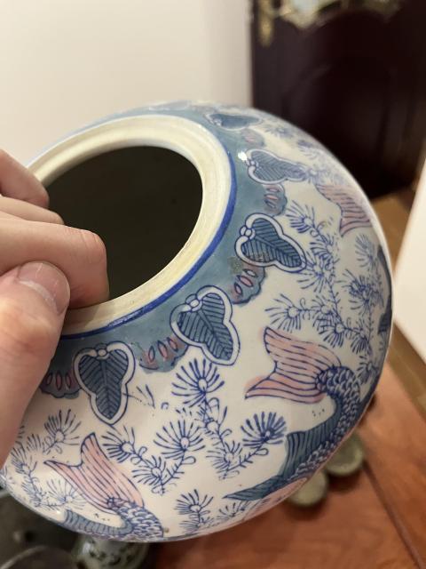 古玩陶瓷魚藻紋蓋罐拍賣,當(dāng)前價(jià)格299元