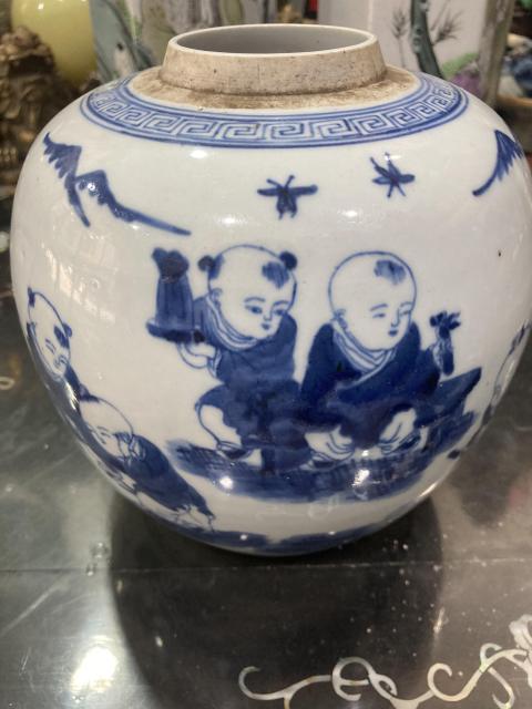 古玩陶瓷青花嬰戲紋砂口罐拍賣,當(dāng)前價格19999元