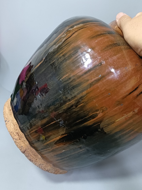 古玩陶瓷精美清代磁州窯變釉大罐拍賣，當前價格2999元