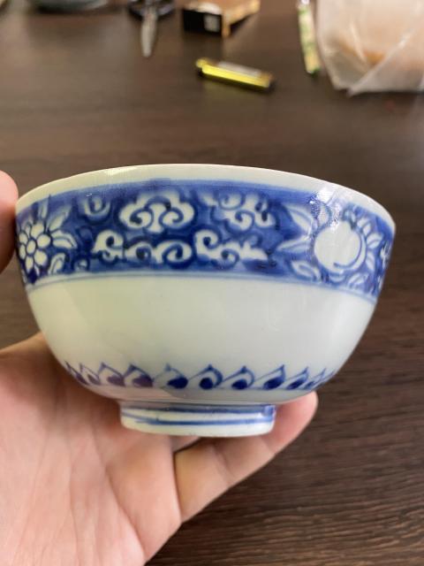 古玩陶瓷明晚期青花花卉紋碗拍賣,當前價格6500元