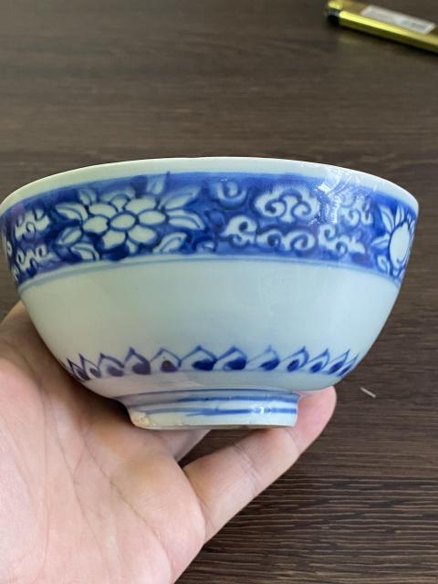古玩陶瓷明晚期青花花卉紋碗拍賣,當前價格6500元