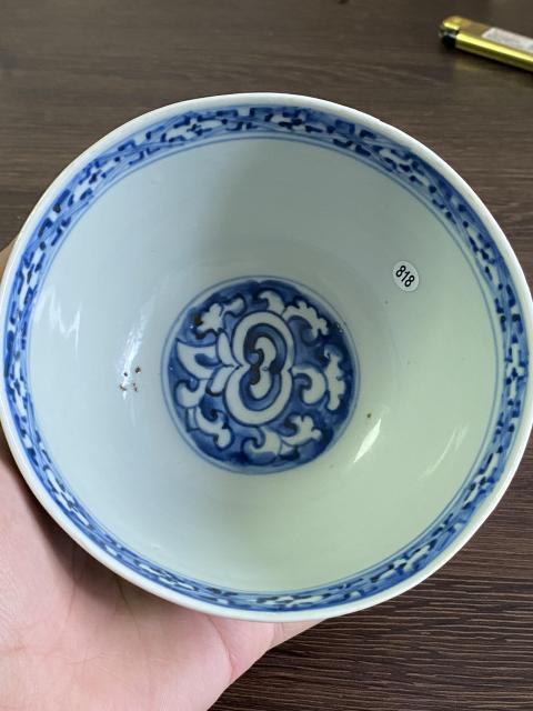 古玩陶瓷明晚期青花花卉紋碗拍賣,當前價格6500元