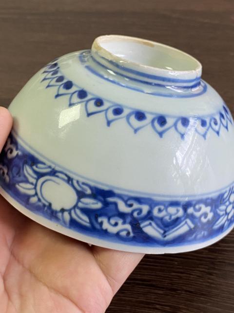 古玩陶瓷明晚期青花花卉紋碗拍賣,當前價格6500元