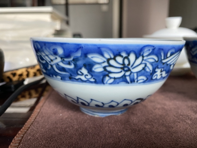 古玩陶瓷明晚期青花花卉紋碗拍賣,當前價格6500元