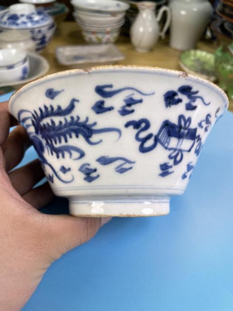 古玩陶瓷清早·青花鳳紋碗真品鑒賞圖