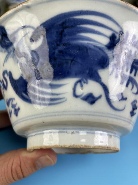 古玩陶瓷清早·青花鳳紋碗真品鑒賞圖