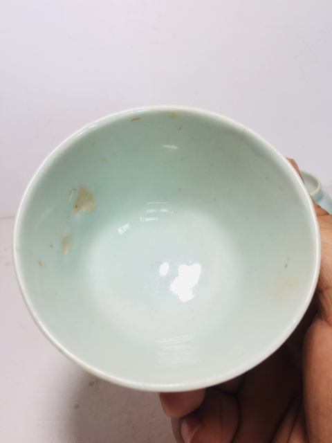 古玩陶瓷礬紅彩印章長壽紋杯一對拍賣，當前價格0元