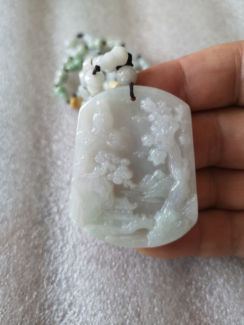 古玩玉器山水觀音牌子拍賣,當(dāng)前價(jià)格550元